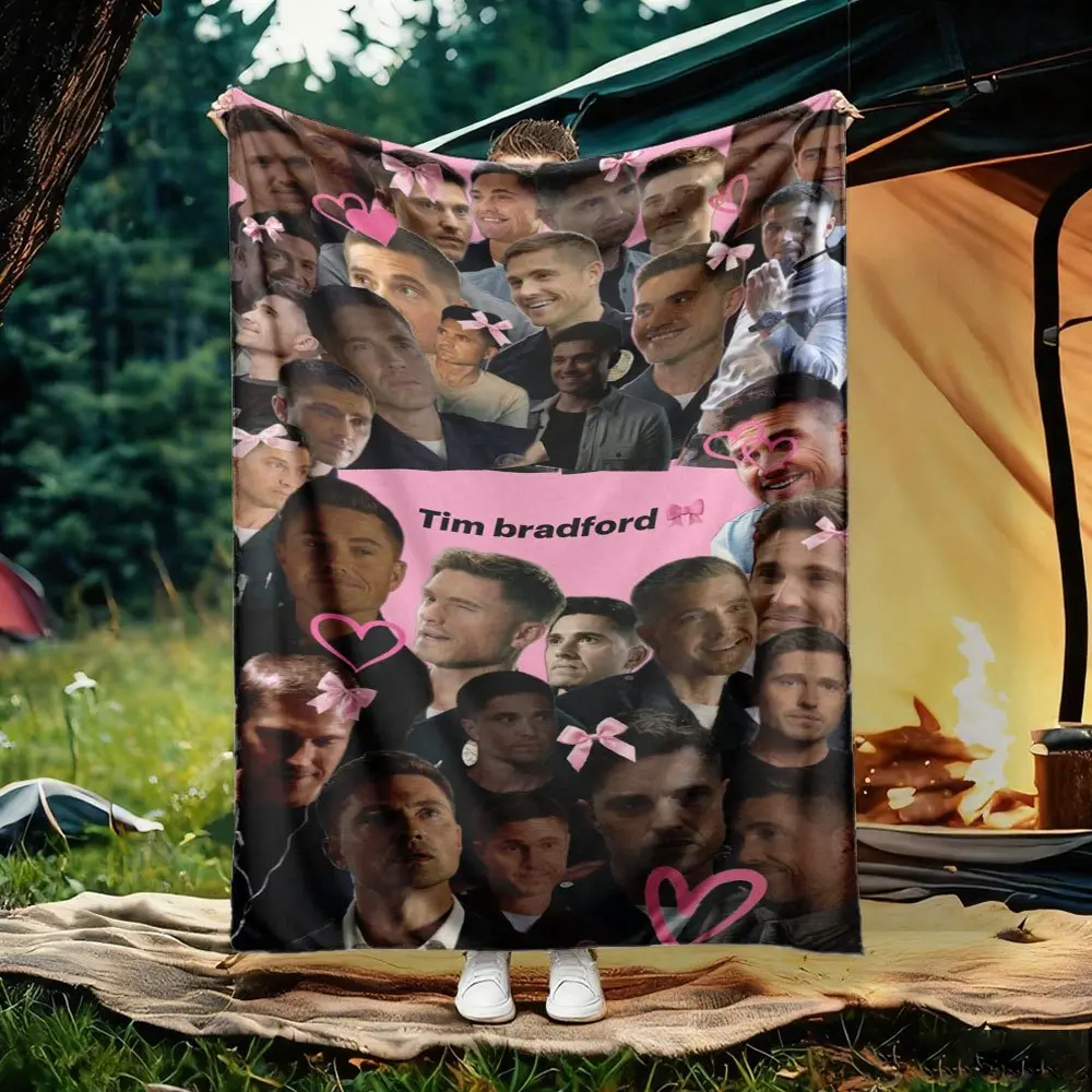 Tim Bradford Attractive Men's Large Collection Flannel Camping Blanket - Suitable for warm seasons for naps, camping, traveling and home decoration. Outdoor Camping - Ideal gifts for Christmas, Halloween, Thanksgiving, Valentine's Day, and birthdays.