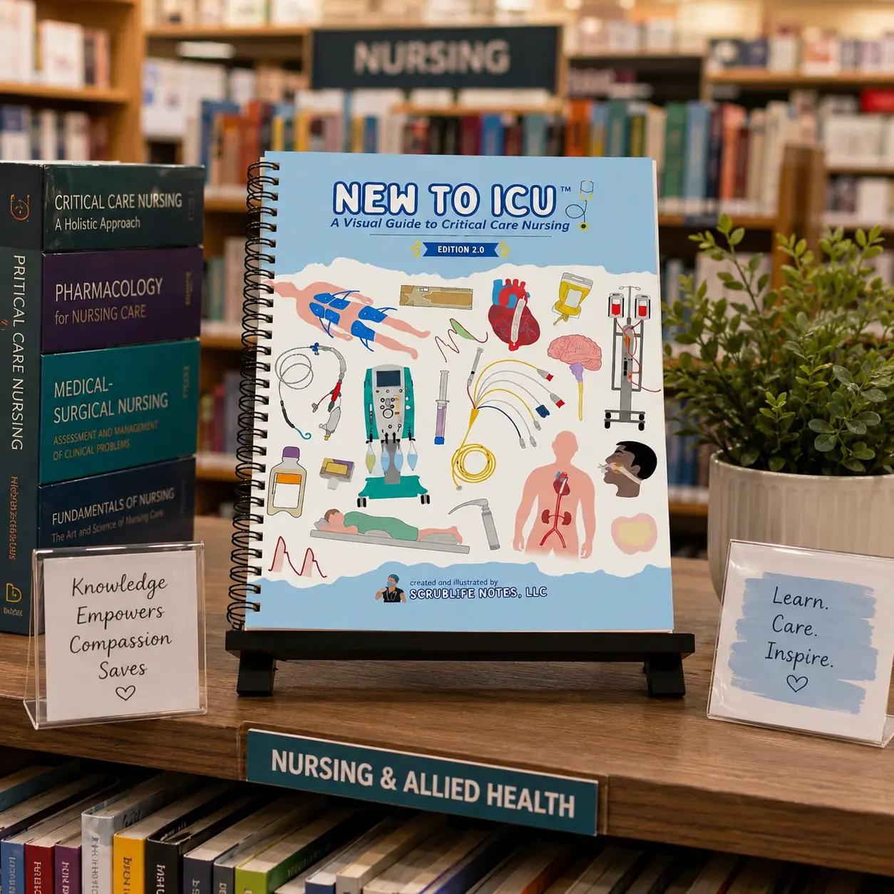 New to ICU (2.0 Edition): Visual Guide to Critical Care Nursing & Study Guide