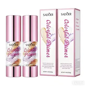2 PCS 3 In 1 Face Primer, Transparent makeup base, hydrating and smoothing, evens skin tone, blurring effect, sheer natural finish