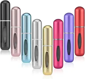 Christmas gift for kids 8 Pcs of 5ml Portable Mini Refillable Perfume Atomizer Bottle Refillable Perfume Spray Scent Pump Case