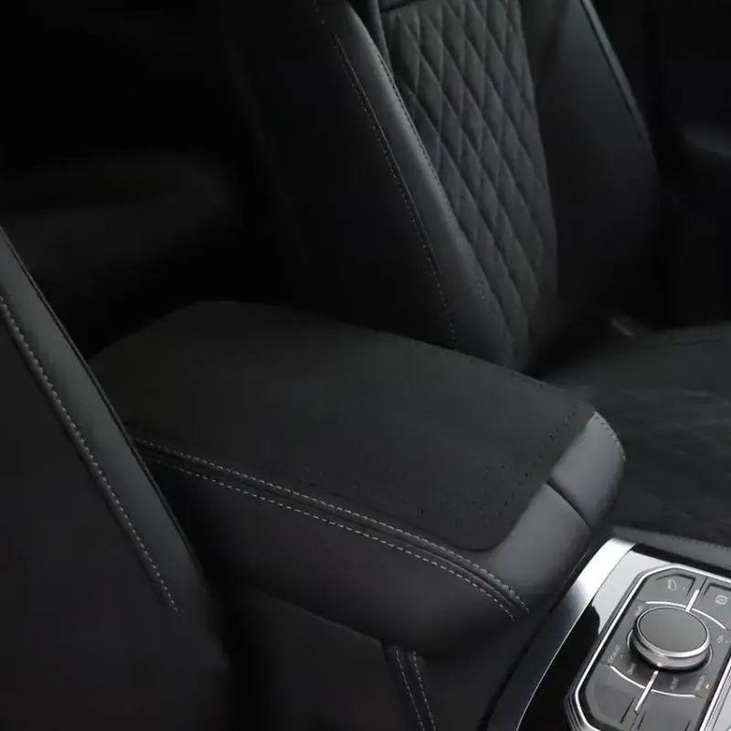 1pc Suede Car Central Armrest Pad Anti-Slip Auto Center Console Arm Rest Mat Seat Box Cover For Car Interior Accessories Car Auto Accessory