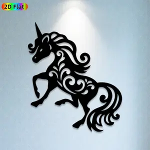1pc Unicorn Metal Wall Art, Enchanted Unicorn Statue Mural, Ideal Gift for Christmas, New Year, Unicorn Decor Enthusiasts, Rust-Resistant Metal Wall Decor Wall Sculptures, Perfect for Living Room Wall & Garden Fence, Whimsical Home & Outdoor Decor Accent
