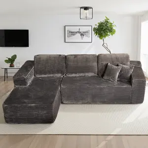 CAODOC Cloud Sectional Couch with L-Shape Chaise,Modern Modular Sofa with Deep Seat, Upholstered Couches for Living Room Apartment,No Assembly Required