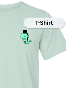 Bella Canvas Gregg T-Shirt - Mint Green Casual Unisex Tee with Dinosaur Graphic & Ring-Spun Cotton Material