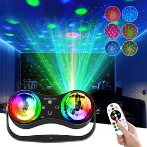 Northern Lights Remote Control Crystal Magic Ball Light Colorful Rotating KTV Atmosphere Party Lights with Voice Control for Room Decoration
