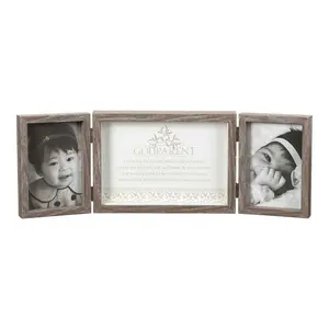 212 MAIN Dicksons PF1230GR-3-3 6.62x19 in. Godparent Theme 3-Part Hinged Photo Frame with Poem Insert, Baby Decor, Baby & Maternity Gift Box Set
