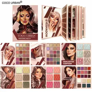 84colors Multi-Finish Eyeshadow Palette Rich Pigment Glitter Matte Textures Blush Highlighter Lip Options for Complete Makeup Comprehensive Cosmetic Tool