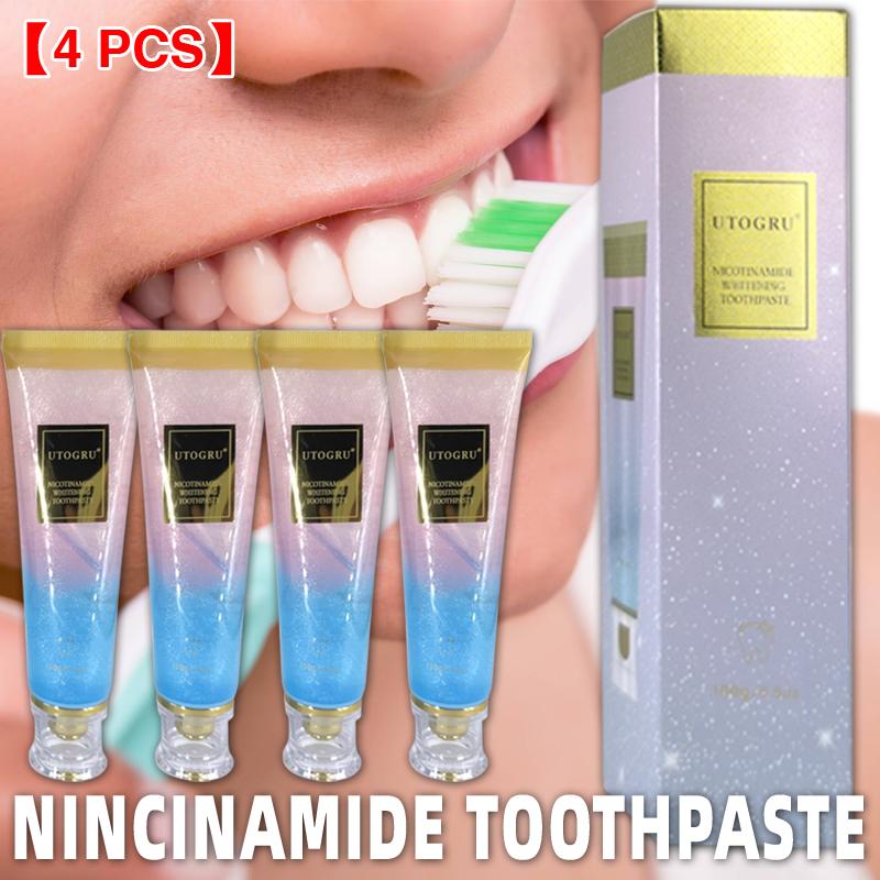 UTOGRU Triple Whitening Niacinamide Toothpaste for Oral Health & Sensitive Skin Blue Bad Breath Killer Brighten Teeth Say Goodbye to Oral Problems