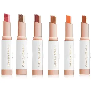 Waterproof Eyeshadow Stick with Double Glitter Shimmer and Gradient - 12 Colors Cosmetic Eye Shadow Pen for Eye Make up