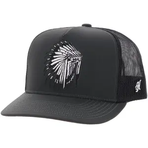 Hooey Sage to Saddle Hat Black w/White Logo
