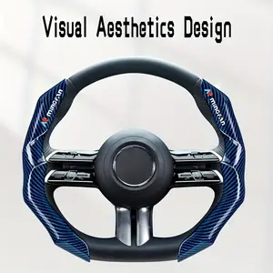 This innovative snap-on carbon fiber car steering wheel cover eliminates the need to consider steering wheel shape. Featuring a glossy carbon fiber texture, it's the perfect cover for your car. Quick installation, a snug fit, and an anti-slip mesh inner r