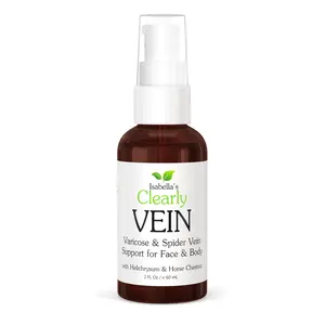 Isabella's Clearly VEIN Natural Varicose Vein & Spider Vein Support Oil for Face Body Legs with Horse Chestnut Helichrysum Ginger, Made in USA