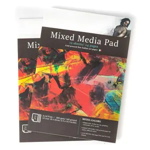 Mixed-Media Sketch Pad,Pack of 2 artbook (24 Sheets),Crafts,Painting & Drawing Sheet Ideal for Watercolor, Acrylic, Ink, Pens, Markers or Oil Paintings (A3 Size 11.5 x 16.5 Inches)