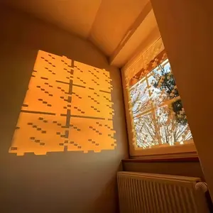 Pixel Rainy Window Stickers, Aesthetic Decor, Pixel Art Decals for Dorm & Game Room, Suitable for Living Room, Bedroom, Study, Party and Festival Decoration