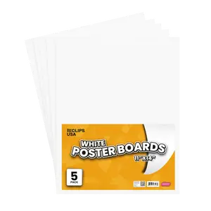 White Poster Boards - 11 X 14 Inches, 5 Pack