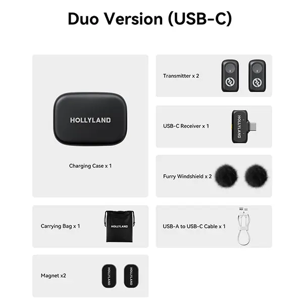 Hollyland Lark A1 Wireless Microphone for iPhone 17/16/15