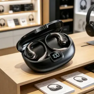YX48 Open Ear OWS Wireless Earbuds With LED Battery Indicator, Built In JL Chipset CE ROHS Certified For Sports Daily Listening And Clear Calling