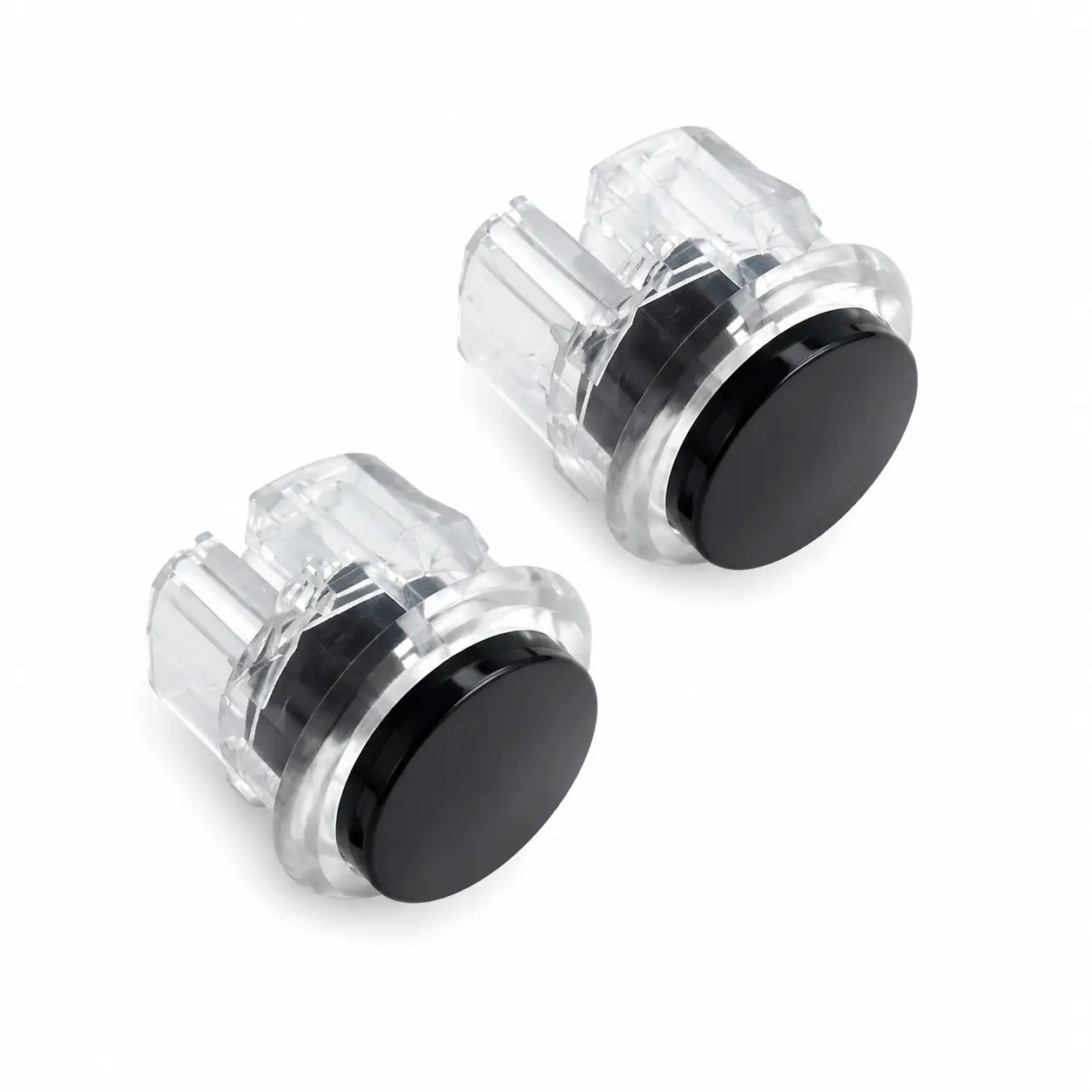 Transparent Arcade Push Button - Clear Design with COLOR Cap Component Press Switch