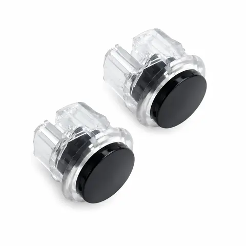 Transparent Arcade Push Button Switch for Gamers, Gaming PC & Console Accessories with Transparent Cover, Color Cap Component for Quick Clicks