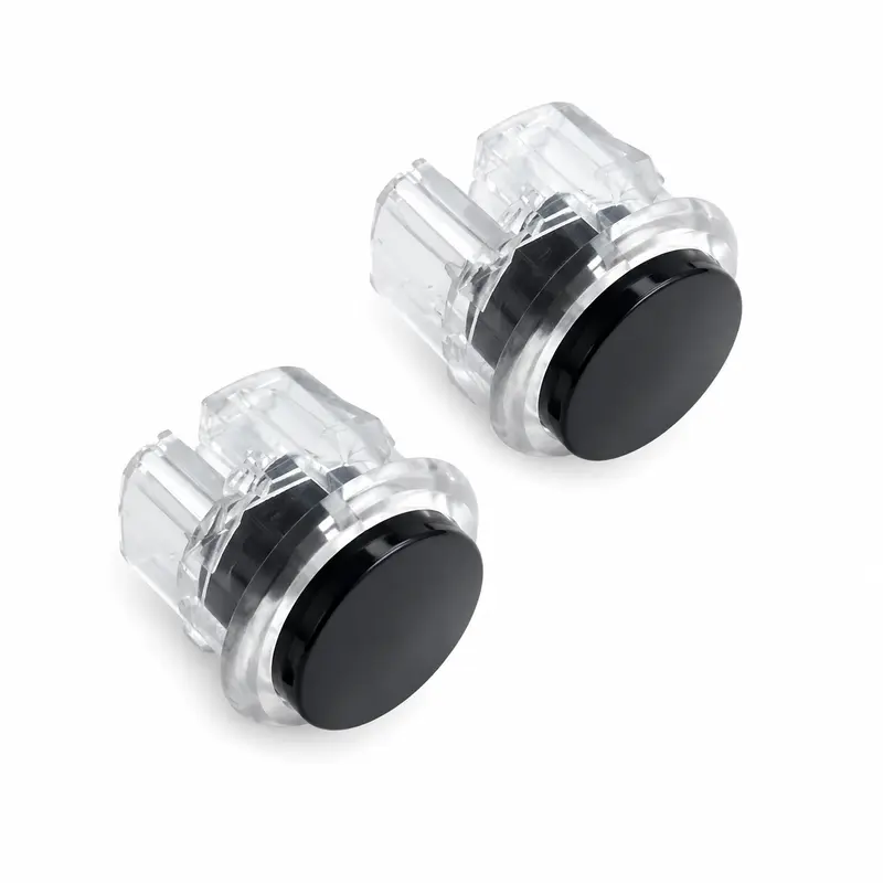 Transparent Arcade Push Button Switch for Gamers, Gaming PC & Console Accessories with Transparent Cover, Color Cap Component for Quick Clicks