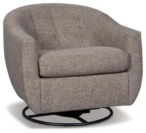Upshur - Swivel Glider Accent Chair - Taupe
