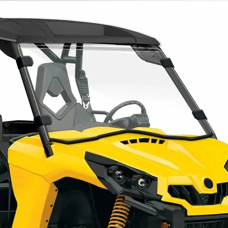 StarknightMT 2011-2020 Commander Full Windshield, UTV Front Windshield Compatible with Can Am Commander 800 and Commander1000 2011 2012 2013 2014 2015 2016 2017 2018 2019 2020