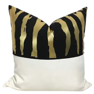 Moe'Na Decor- Gold Outdoor Pillow Cover (All-weather, water-resistant, & removable cover)