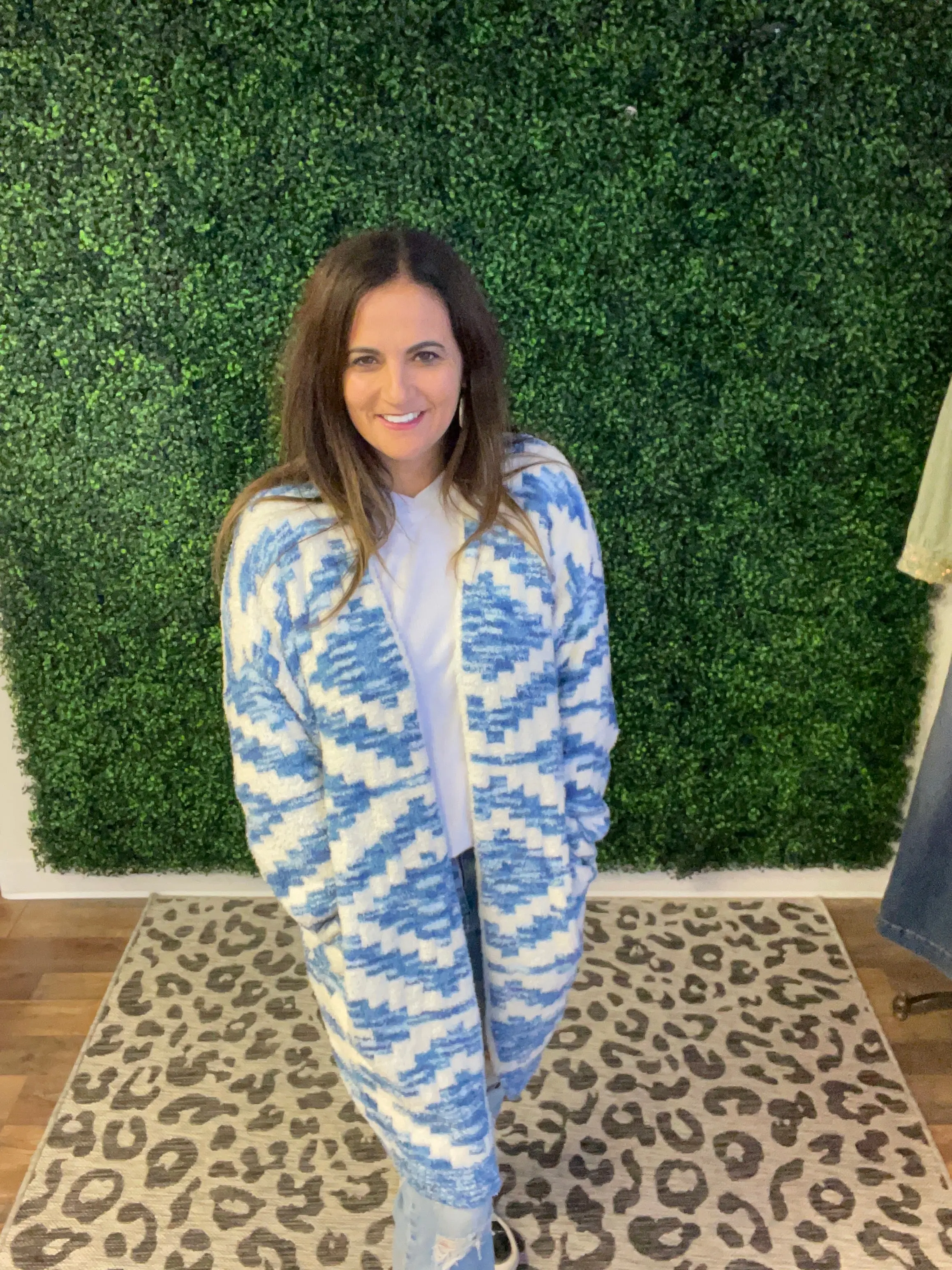 Blue and White Cloud Cardigan