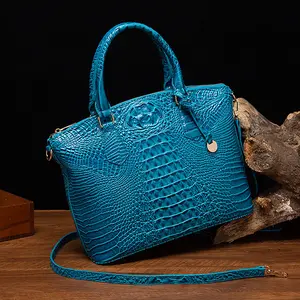 Crocodile Print Brand Tote