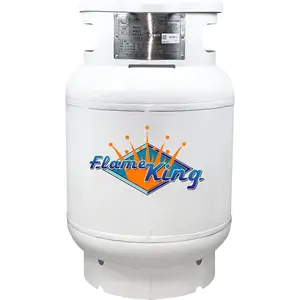 Flame King CYL100ASME 100-Pound ASME Propane Tank, Multi-Valves with Accurate Gas Level Gauge