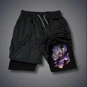 Double-Layer Sports Shorts Graphic Shorts Black Shorts Camo Shorts Streetwear Shorts Men Outfits Men Short Shorts Vacation Outfits Shorts