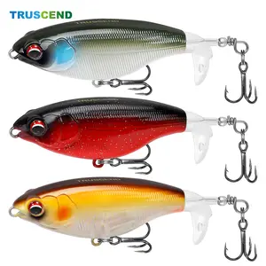 TRUSCEND PoPobait Topwater Plopper Fishing Lures with BKK Hooks, Floating Freshwater/Saltwater Lures for Bass, Fishing Gifts for Men, Crankbait Terminal Tackle