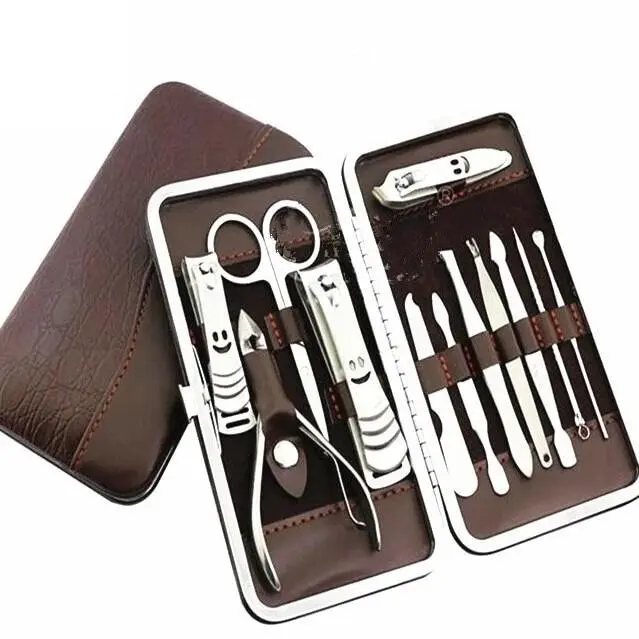 Professional 12-Piece Manicure & Pedicure Set, Stainless Steel Nail Grooming Kit for Men and Women, Lightweight Tools with Ear Pick & Tweezers in Organized Travel Case