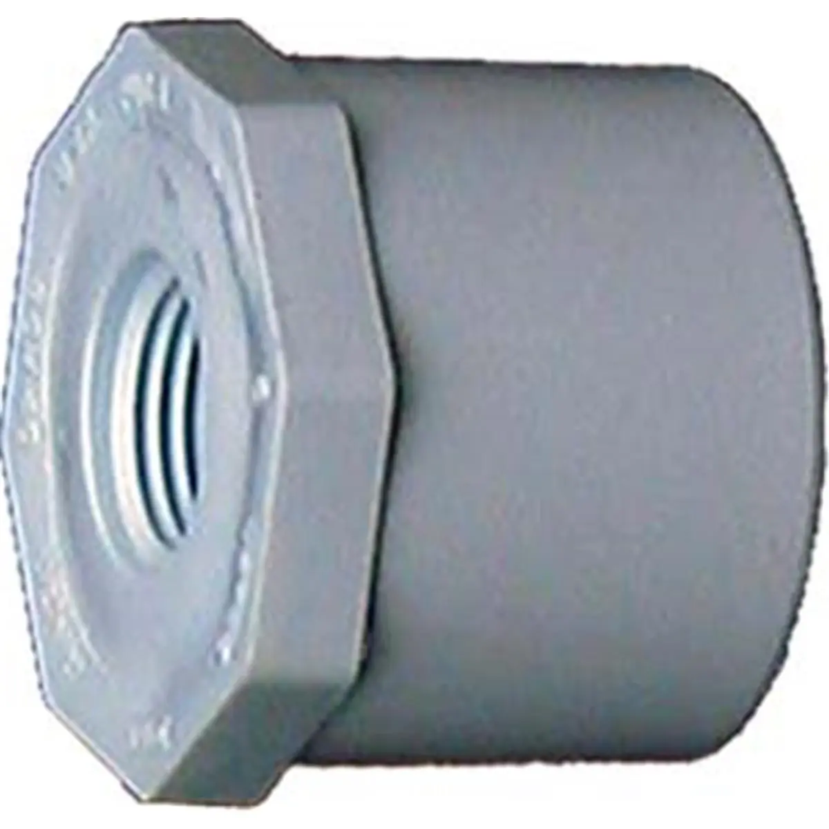 Genova 0.75x0.50 Inches Schedule 40 PVC Reducing Bushing with Threaded End, Pipe Fittings for Sailing Water Sports Standard Male Pipe Thread Reduction