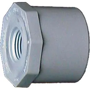 Genova Products .75in. X .50in. PVC Sch. 40 Reducing Bushing Genova Products .75in. X .50in. PVC Sch. 40 Reducing Bushing