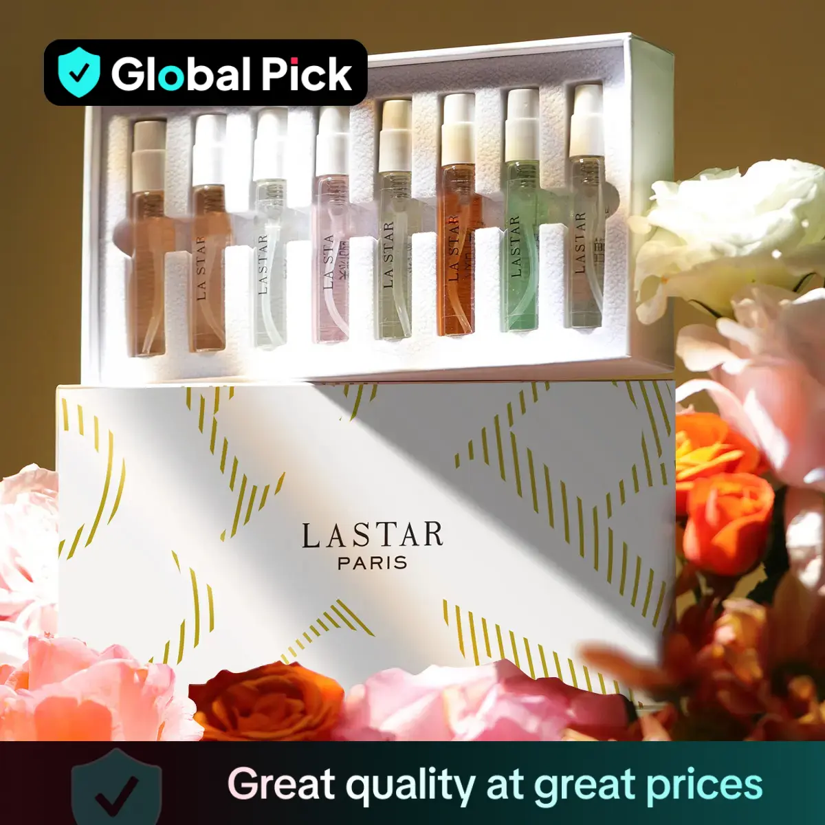 Ladies Eau De Toilette Spray Set with Gift Box, 8 Counts/set Perfume Sprays, Suitable for Elegant Ladies, Lasting and Charming Perfume -8 Kinds Of Nat