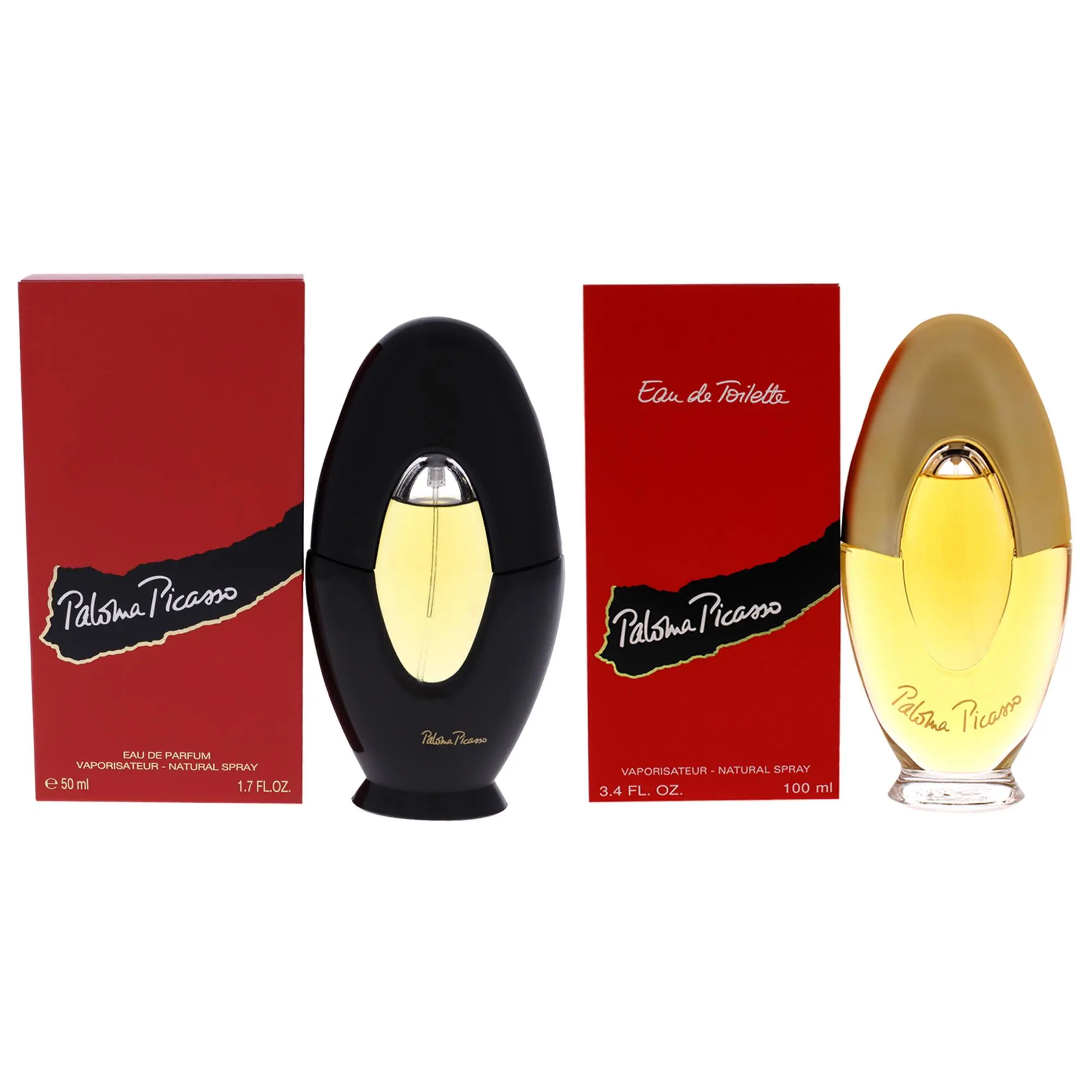 Paloma Picasso Women's Gift-Ready Pack - 2-Piece EDT/EDP Mix, 3.4oz Natural EDT Spray, 1.7oz Natural EDP Spray, 2 Bottles, Versatile Wear, Natural Spray, Two Bottles