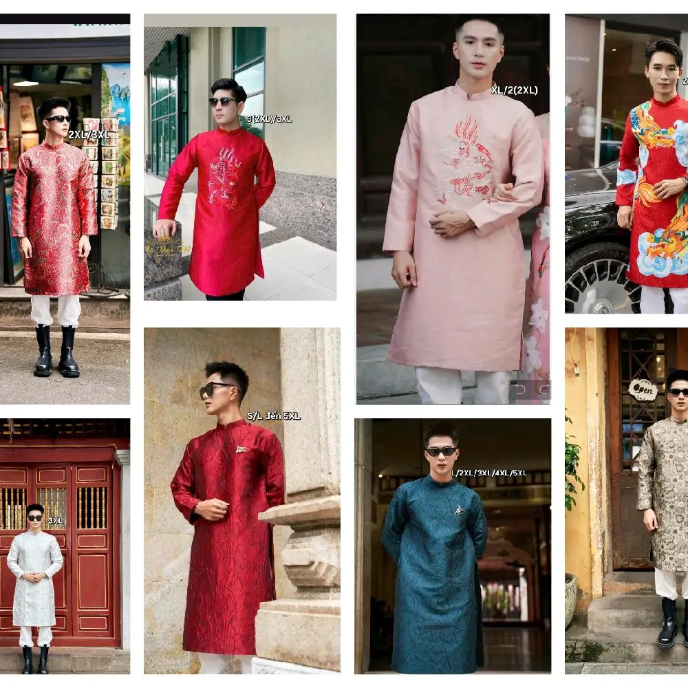 Áo Dài Nam M36 ( Vietnamese Size ) / Men Ao Dai / Boy Ao Dai / Luna Ao Dai / Vietnamese Ao Dai