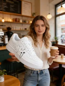 Customizable Letter Design Sneakers, Style Visible Foot Small Casual Shoes, Unique Personalized Footwear for Everyday Wear