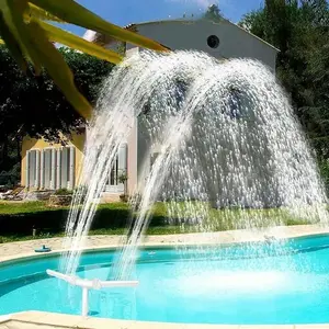PVC Swimming Pool Fountain Sprinkler, High-pressure Waterfall Pool Cooler, Adjustable Dual Spray Nozzle, Garden Water Feature Outdoor Decoration