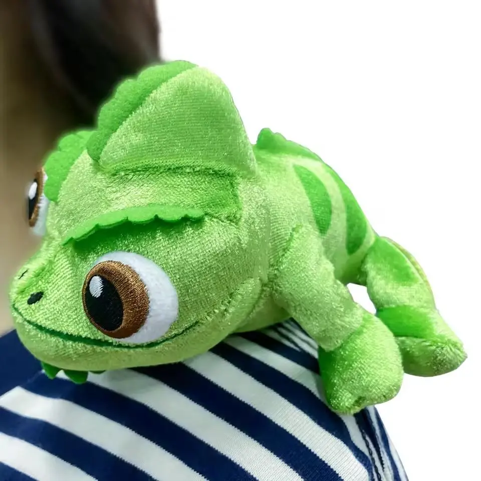 HOT Pascal Rapunzel Chameleon Plush Dolls 15cm Pascal Stuffed Animals Plush Doll Pascal Rapunzel Shoulder Plush Toys Kids Gifts