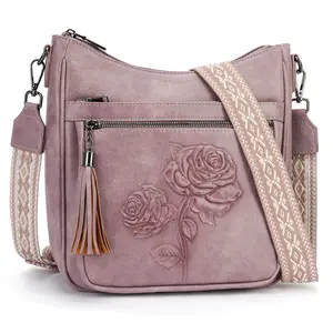 Designer-Inspired Rose Crossbody Bag, Lightweight Boho Purse That Elevates Every Outfit