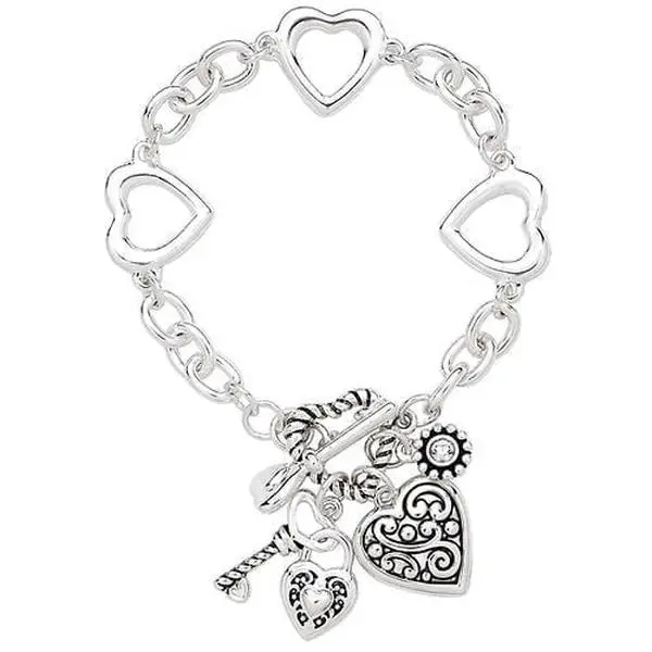 Freebird Jewelry Box Heart Lock & Key Charm Bracelet