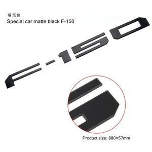 Matte Black F-150 Letter Emblem Overlay Sticker - 3D Raised Tailgate Badge Decal for Ford F150