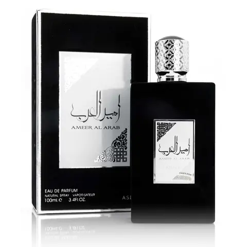 Lattafa Ameer Al Arab Men's EDP Spray - 3.4oz (100ml) Premium Arabian Pork-Free Ultra-Luxe Fragrance, Long Lasting, Amber Vanilla, Oud, Sandalwood, Jasmine, Roses, Zesty Traditional Scent, Fragrance That Starts With A, Guys Gift, Long Lasting Fragrance