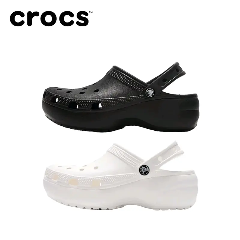 Crocs Classic Platform Clog EVA Cloud Thick Sole Height-Increasing Breathable Fashion Perforated Shoes Women’s 206750-001 206750-100