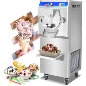 Kolice ETL Certificate Commercial Gelato Hard Ice Cream Machine Italian Water Ice Machine with Stronger Stainless Steel Door and Hinge 9-11 gal/hour