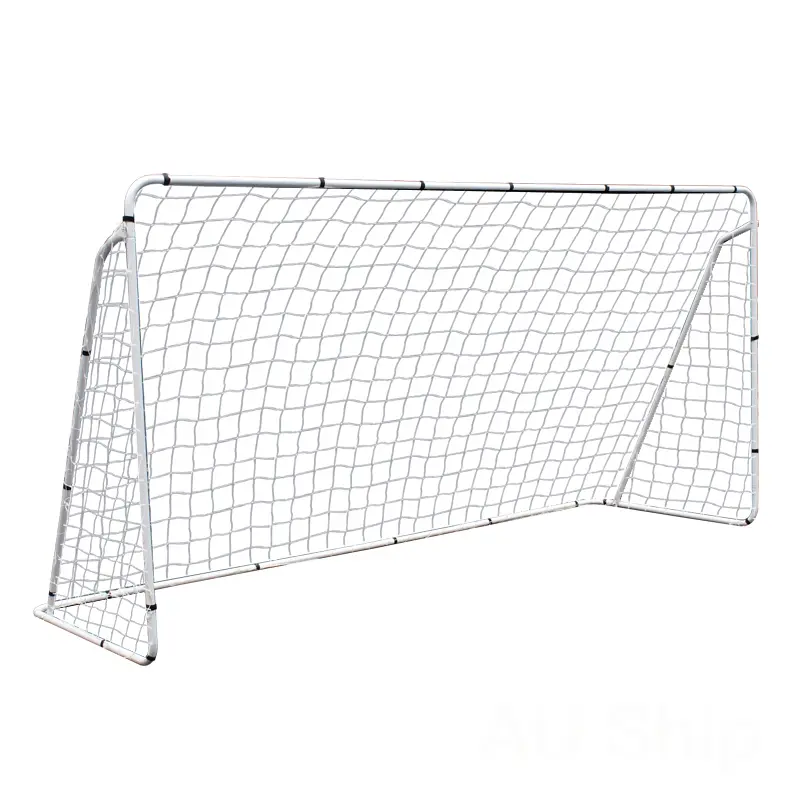 LEMY 12x6 / 6x4FT Portable Soccer Goals Set for Backyard – Large Football Net with Steel Posts, Ground Stakes & Carry Bag
