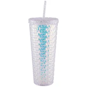 26 oz Silver Plastic Tumbler, 4 Pack - Stylish and Portable
