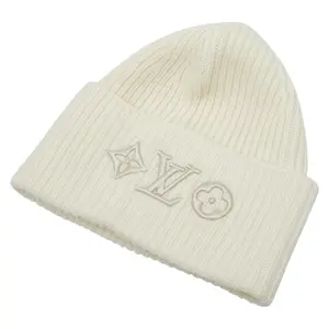 Pre-owned Louis Vuitton Wool Small Leather Goods LV Headline Beanie